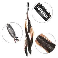 Pinces à cheveux en plumes colorées pour femmes, ULà cheveux, bande de sauna, coiffure fantaisie, fête, mode, extension de cheveux en plumes 3