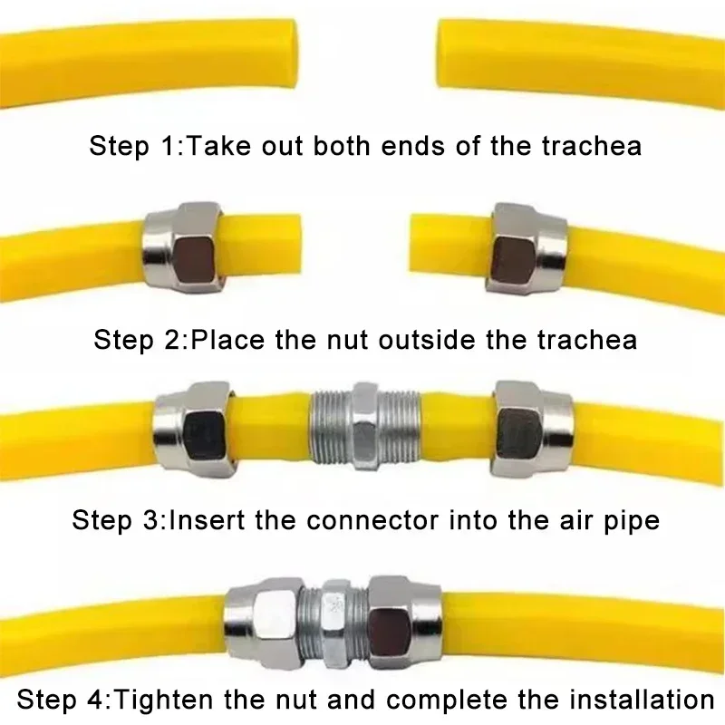 Description Picture 4 of item10Pcs KPU-4 6 8 10 12 14 16 MM OD Hose Tube Connect PU Tube Direct Pneumatic Connector Quick Fast Twist Air Hose Tube Fitting