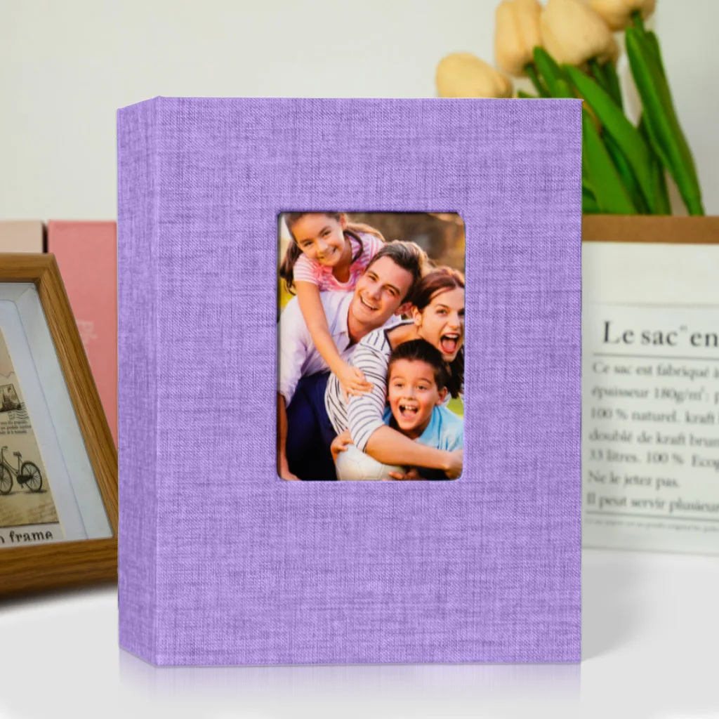 7-inch 100-piece Photo Album Bookshelf Album Fabric Cover Suitable For Storing Family Anniversary And Wedding Photos