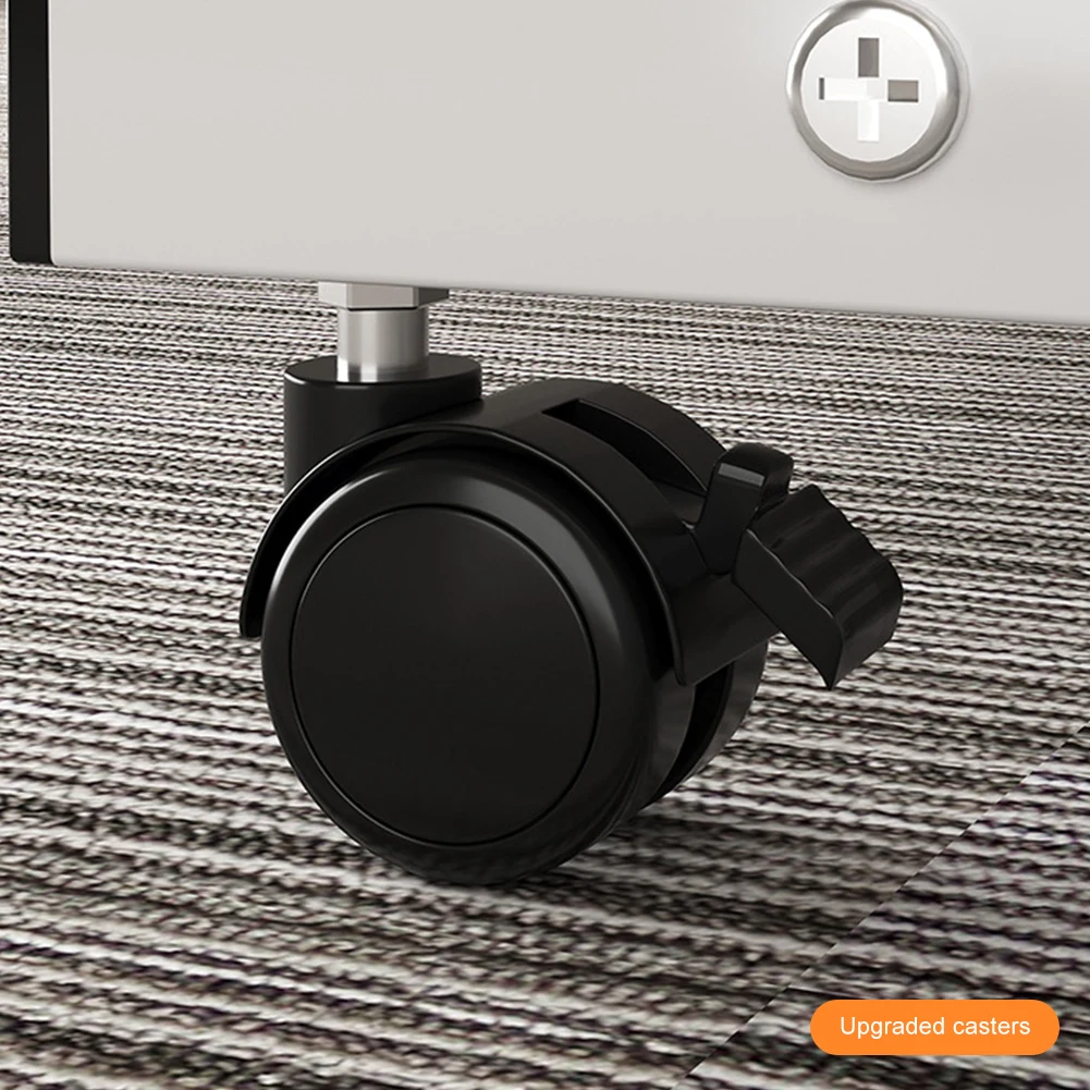 Height Adjustable Computer Desk Multi-Layer Storage Swivel Wheel Home Desk Mobile Laptop Standing Desk for Dormitory and Bedroom