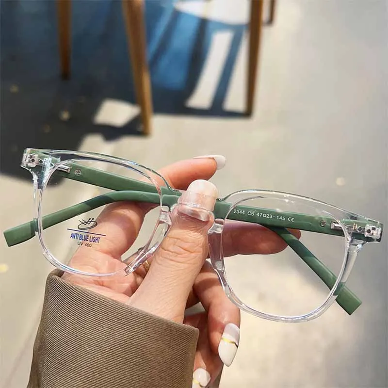 

YOOSKE Fashion Square Glasses Frame Women Transparent Anti Blue Light Computer Eyewear Clear Lens Retro TR90 Eyeglasses Frames