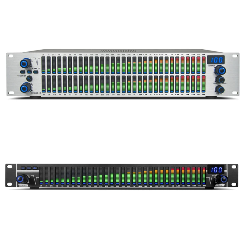 BTFSD Professional equalizer dual channel 31 segment with pressure limit home bar stage performance HIFI digital equalizer
