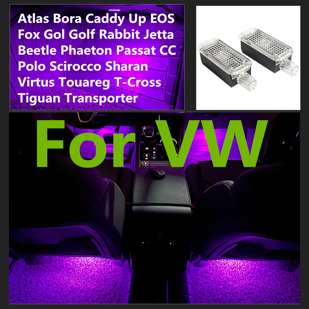Led Car Footwell Light Interni Rgb Atmosphere Lamp Accessori Per Vw T-Cross Virtus Sharan 7M 7N Phaeton Rabbit R32 Atlas Nl-3