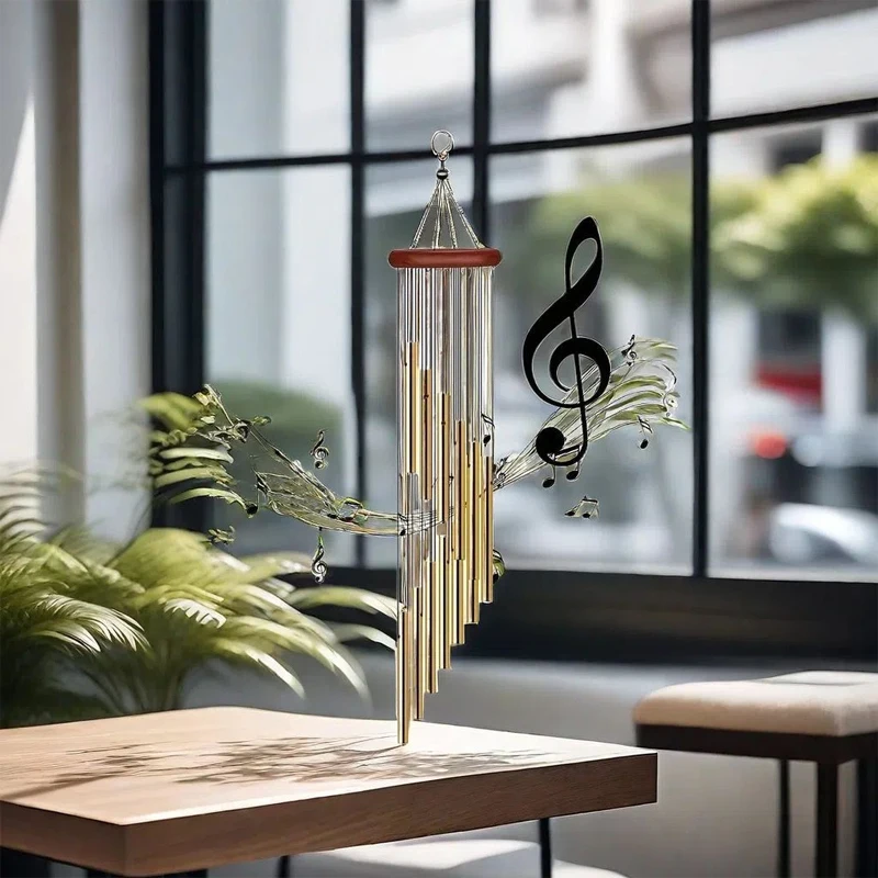 12 Metal Aluminium Tube Wind Chimes Hooks Outdoor Garden Decoration Home Wedding Party Memorial Decoration Favours