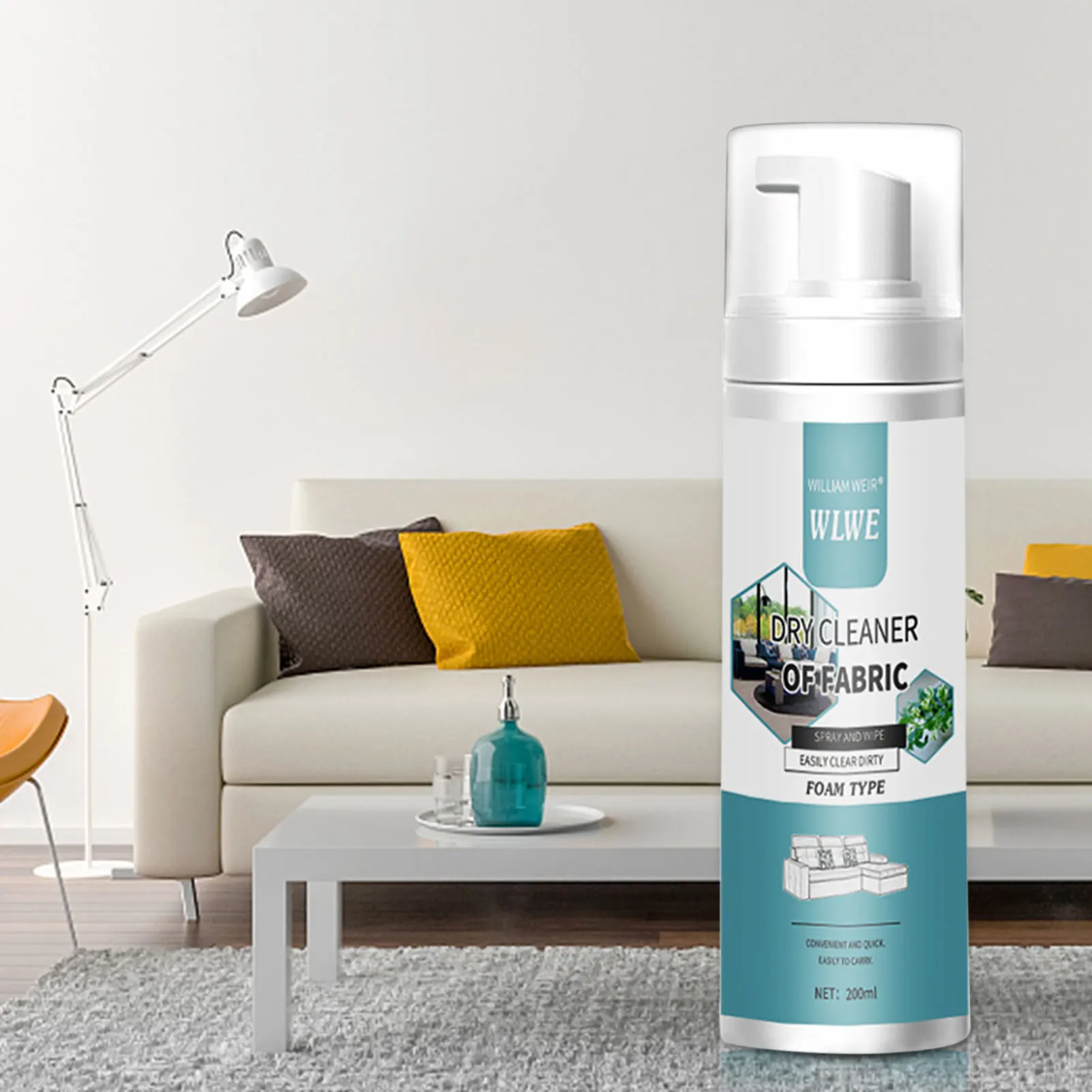 Couch Fabric Cleaner Upholstery Cleaner Car Seat Carpet MultiPurpose Foam Powerful Decontaminate Quick Dry Sofa Curtain