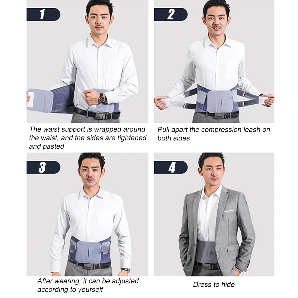 Back Brace for Men Women Lumbar Support Belt for Herniated Disc Sciatica Scoliosis Back Pain Relief with Dual Adjustable Straps