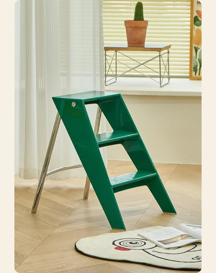 Description Picture 6 of itemModern Home Folding Ladder Transparent Acrylic Step Ladders Japanese Portable Telescopic Ladder Rack Creative Stairs Step Stool