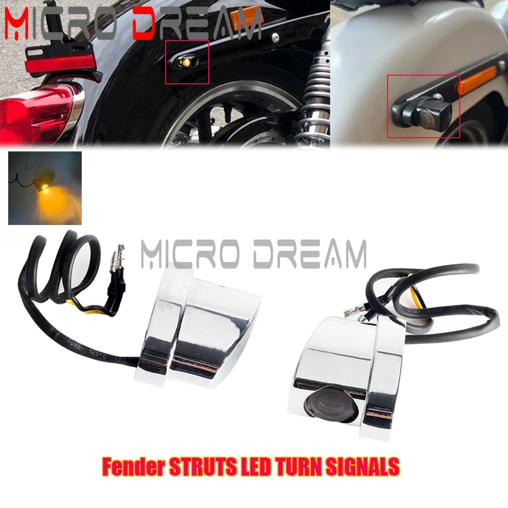 

Universal For Street Dirt Bike Harley Honda Yamaha Suzuki 12V Amber Motorcycle Turn Signal LED Light Rear Fender Struts Blinker