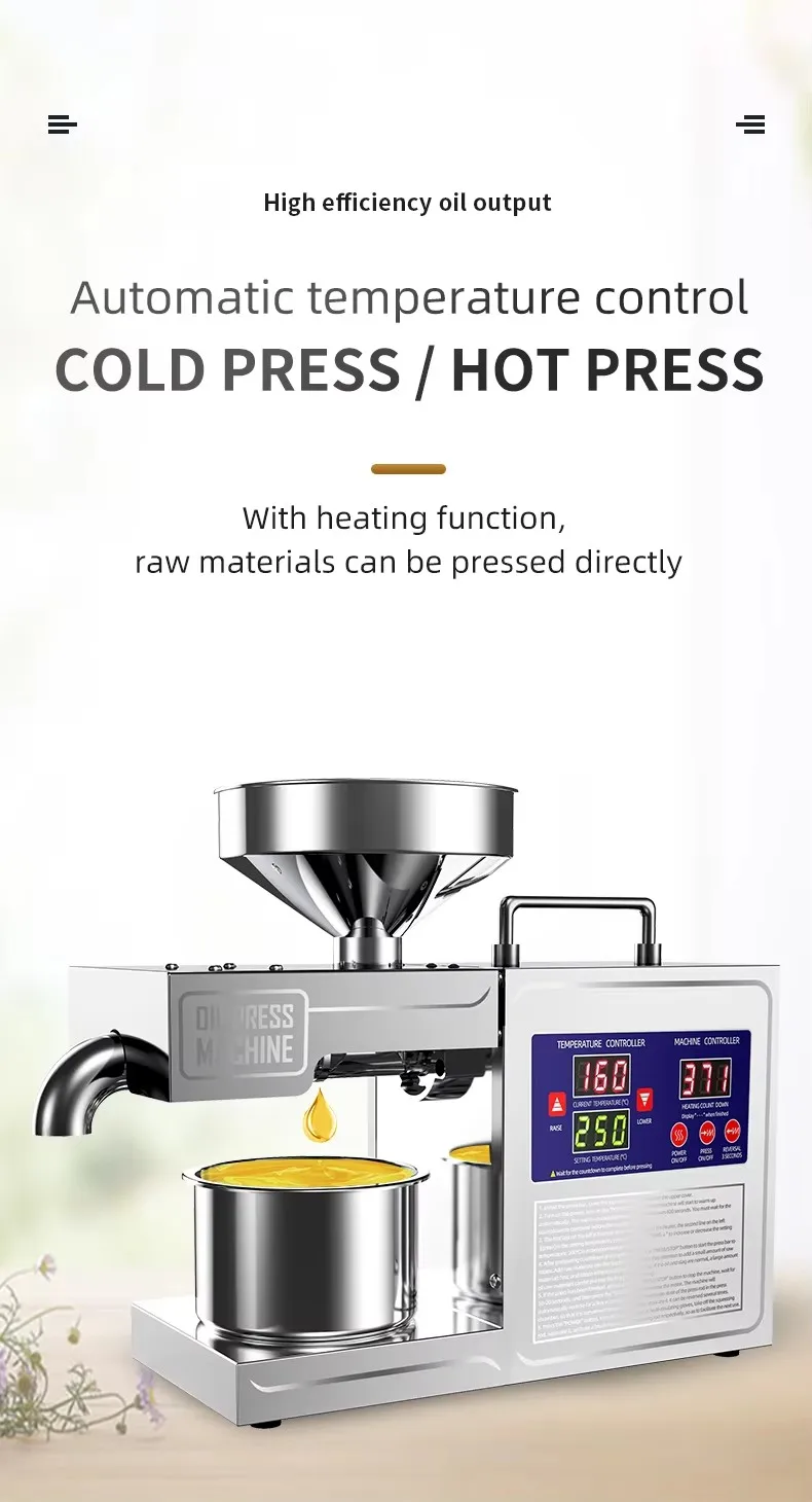 Description Picture 3 of itemSS-03 Mini Peanut Sunflower Oil Extractor Presser Vegetable Seeds Oil Press Sesame Oil Pressing Machine