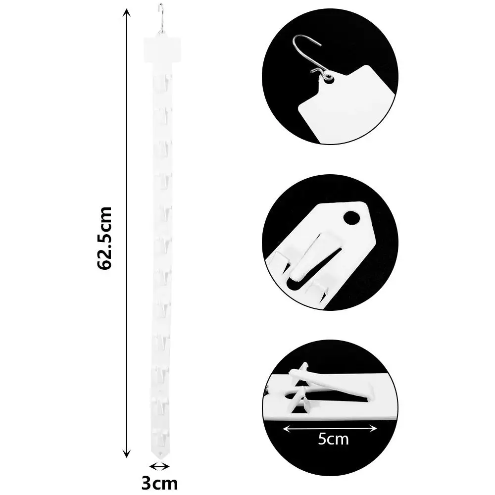 4Pcs Plastic Snack Hanging Strips with Label Header Useful Display Hanger with 12 Hooks Merchandising Clip Strip