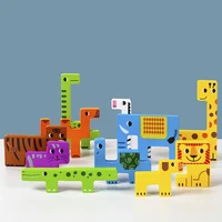 Montessori Animal Characters Transportation wooden puzzle Russian Blocks Cute Animals Puzzle Toys occupation 4