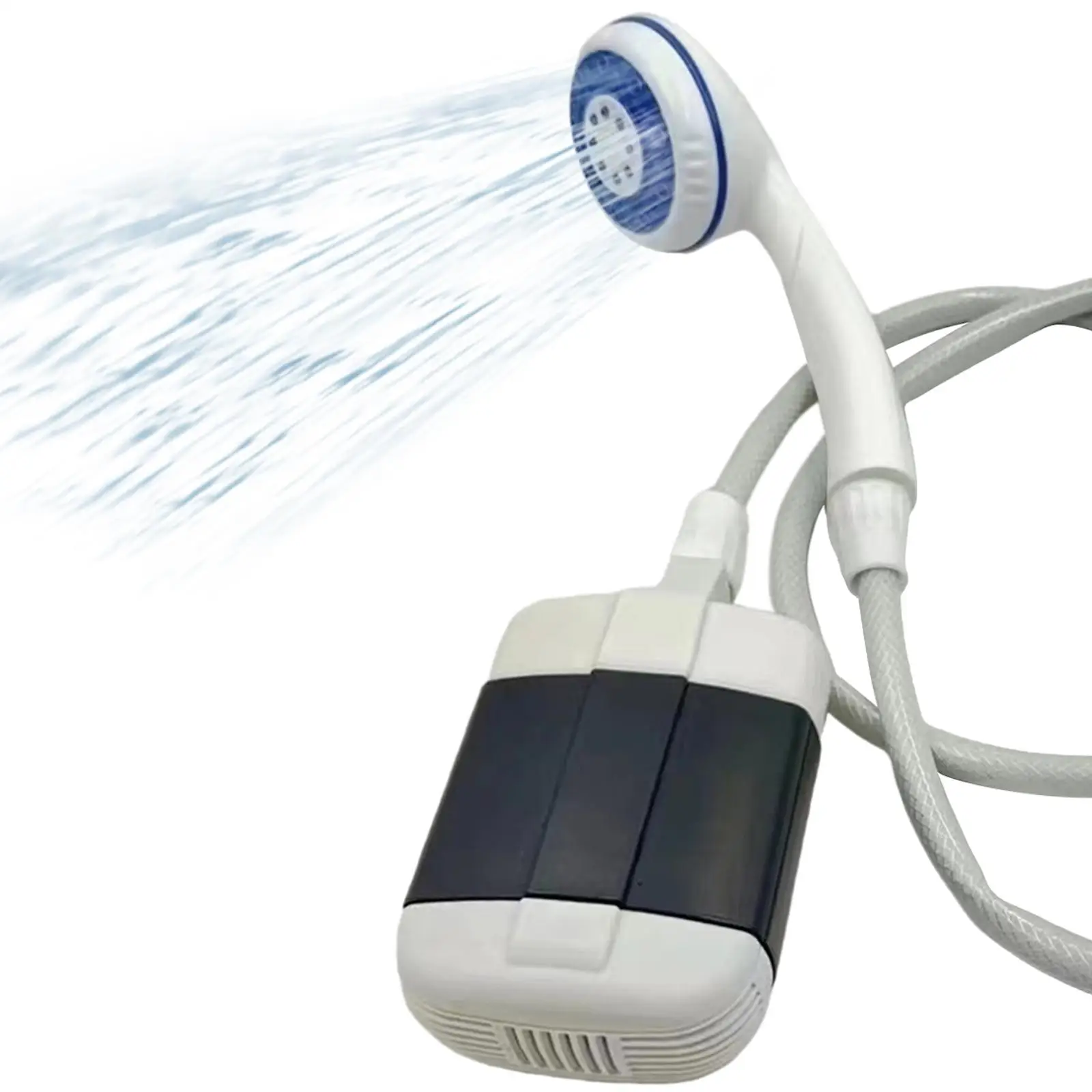 Outdoor Shower Handheld with Suction Cup Camping Shower Electric Shower for Traveling Beach Backpacking Pet Cleaning 2