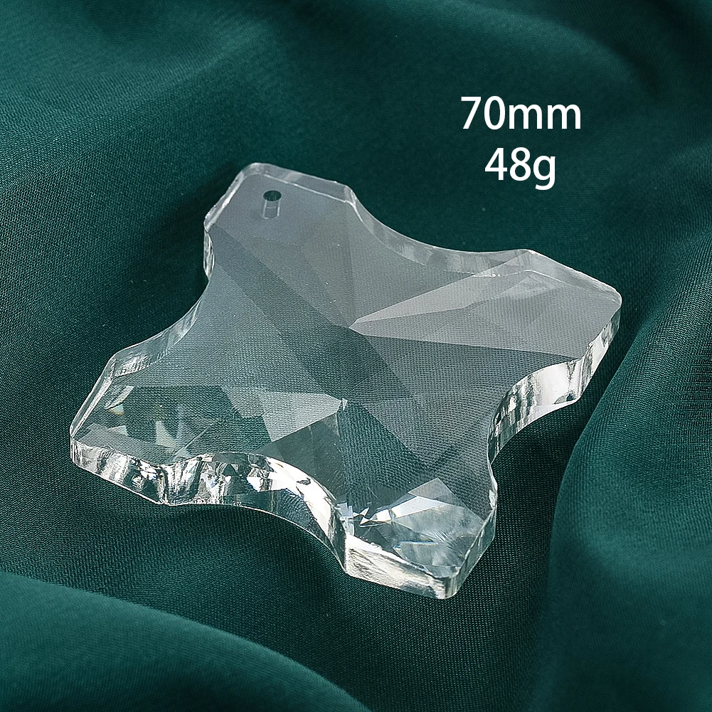 K9 Crystal Suncatcher Brilliant cross Faceted Glass Prisms Hanging Rainbow Chaser Chandelier Lamp Parts Car Pendant Garden Decor