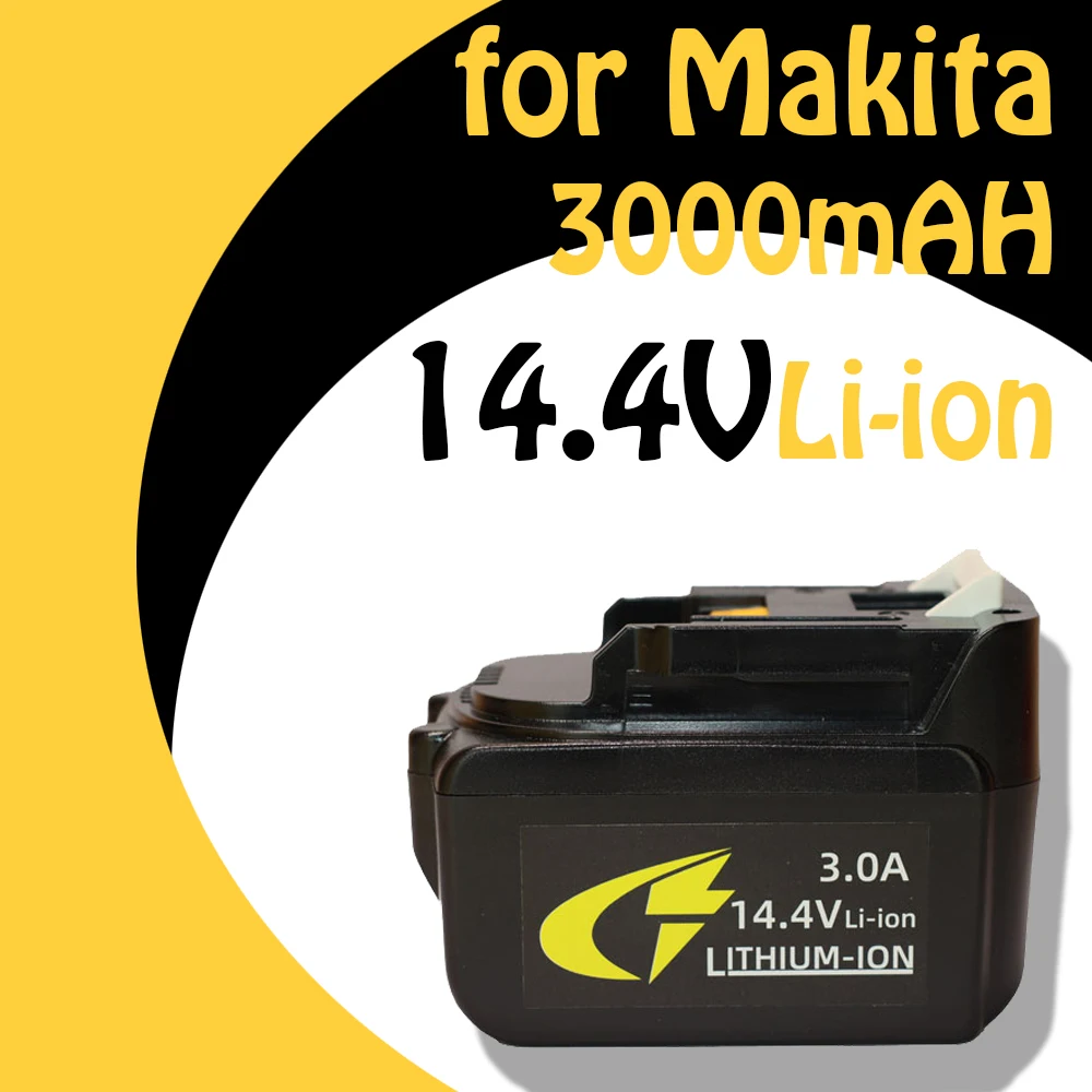 

14,4 в 3000 мА · ч аккумулятор для сверла для Makita BL1430 перезаряжаемый литий-ионный LXT200 BL1415 194558-0 194559-8