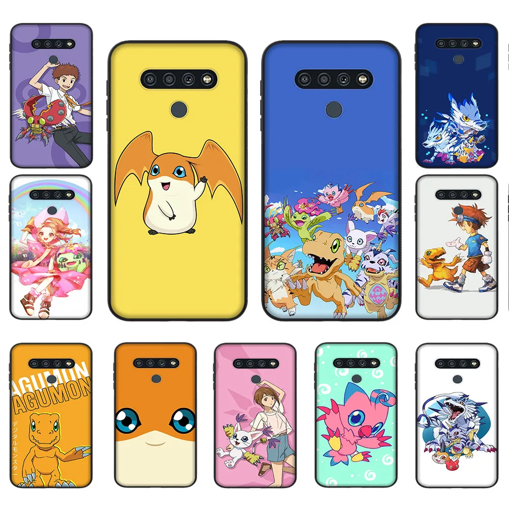 Custodia Morbida Per Iphone 14 Plus 13 Mini Xr 15 Pro Max Cover Nera Dl-16 Digimon