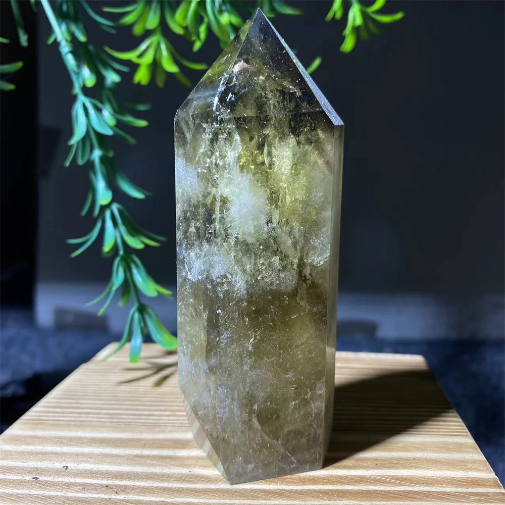 Rare Citrine Stone Natural Smoky Quartz  Yellow Crystal Point Tower Mineral Energy Healing Hexagonal Wand Home Decor Gift 6
