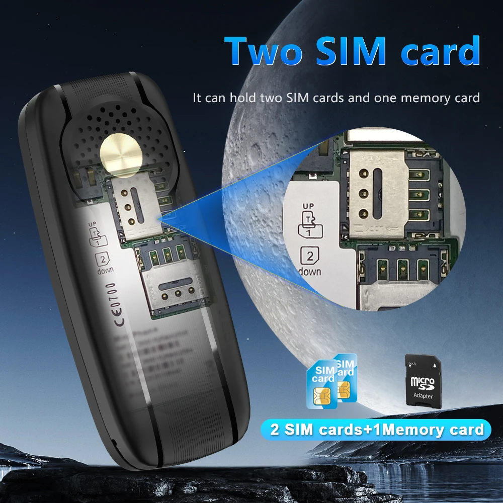 서보 BM35 미니 휴대 전화 2G GSM 무선 다이얼러 듀얼 SIM 매직 음성 알람 시계 블랙리스트 자동 통화 기록 핸드폰
