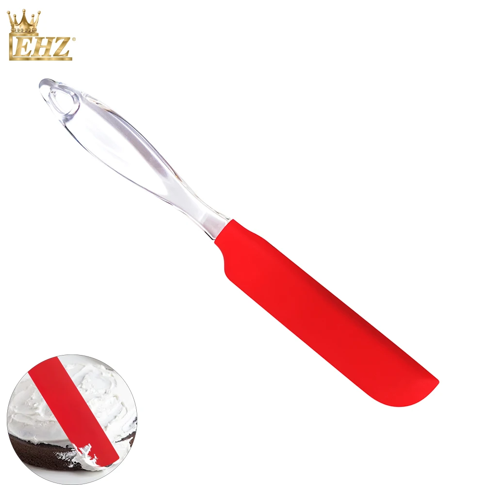 EHZ Silicone Spatulas Large Medium Rubber Butter Cake Cream Spatulas Heat Resistant Non-stick Mixing Batter Jars Baking Tools