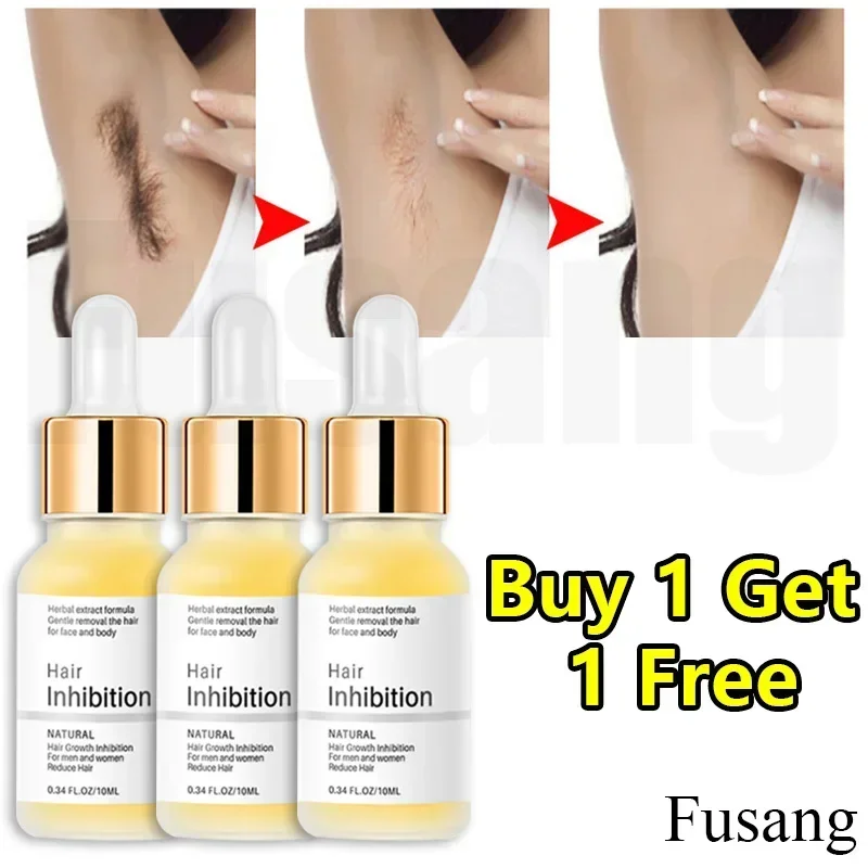 

Buy 1 Get 1 Fast Hair Removal Serum Hair Growth Inhibitor Women Painless Permanent Depilatory Essence Legs Arms Smooth Body Care