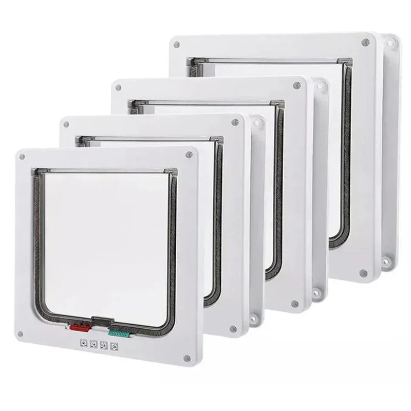 Compact Pet Access Door: Dual-Way Glass Acrylic Passage for Cats & Dogs, Perfect for Homes & Cat Houses