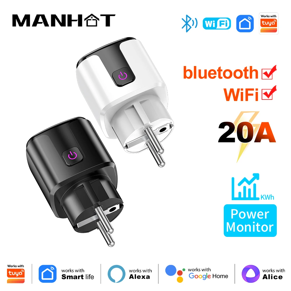 WiFi Smart Plug with Voice Control - 20A Smart Socket