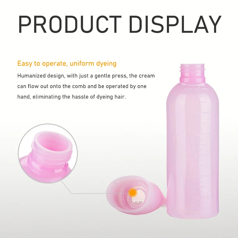 Hair Dye Applicator Brush Bottles 3 Colors Dyeing Shampoo Bottle Oil Comb Coloring Styling Tools