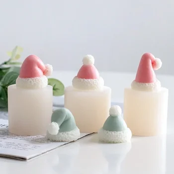 New Christmas Series Hat Shape Candle Silicone Mold DIY Geometry Candle Making Resin Soap Mold Gifts Craft Supplies Home Decor 2