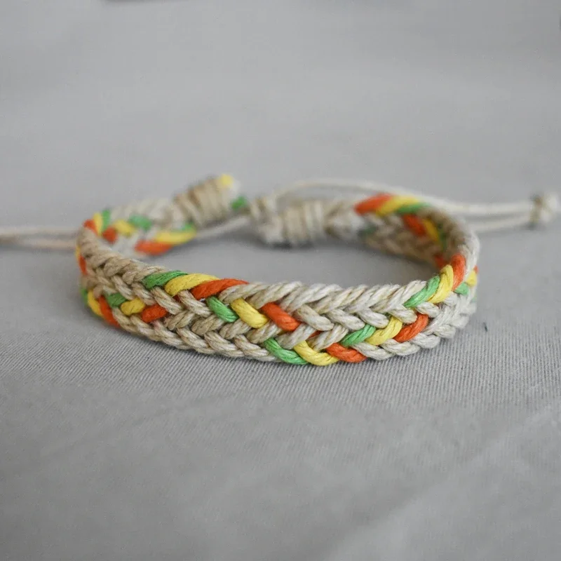 Bracelet Jewelry Ethnic Thread Bracelet Retro Handmade Boho Multicolor Braided String Cord Woven Braided Bohimia Friendship Bracelets Women Men