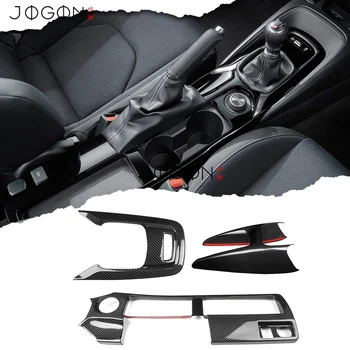 Real Carbon Fiber Interior Trim for Toyota GR Corolla LHD 2023–2025 – 3 Piece Manual Gear Shift Panel, Center Console, and Cup Holder Cover Set