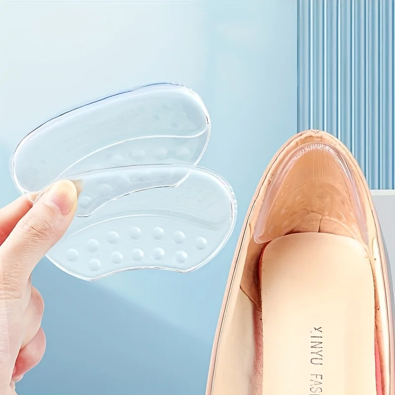 2 pieces of ultra-soft silicone heel stickers to prevent foot wear and heel loss for women's high heels Most