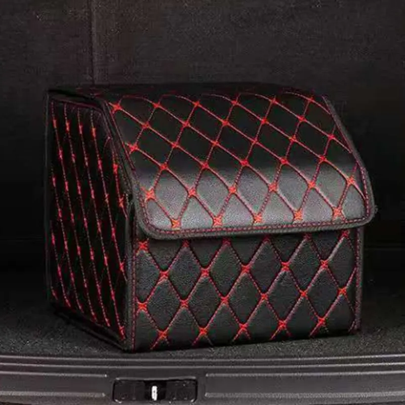 30cm Car PU Leather Trunk Storage Box Portable Foldable Storage Car
