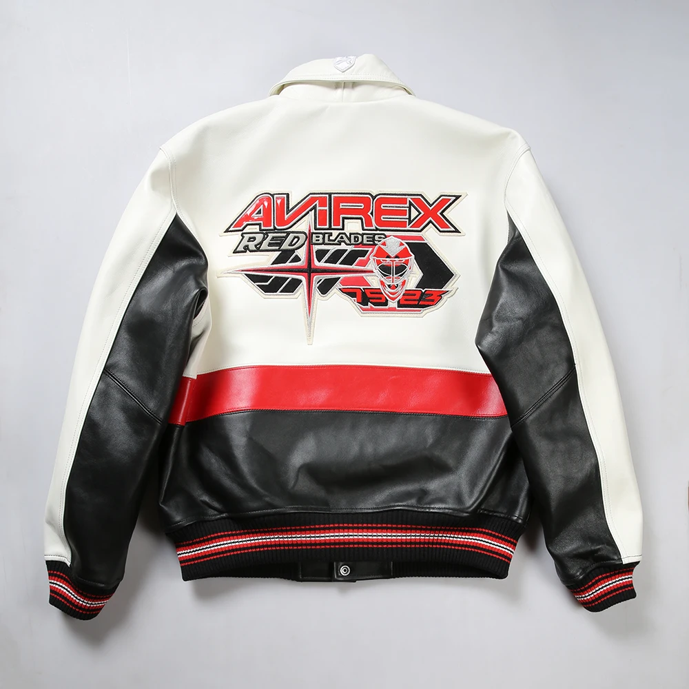 AVIREX Men Italy Sheep Leather Jacket US Size Classic Varity