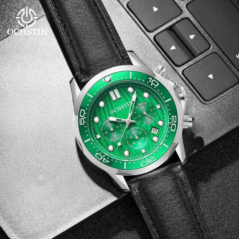OCHSTIN Promotional Model 2024 Mariner Casual Simple Watch Multifunction Quartz Movement Men's Quartz Watch