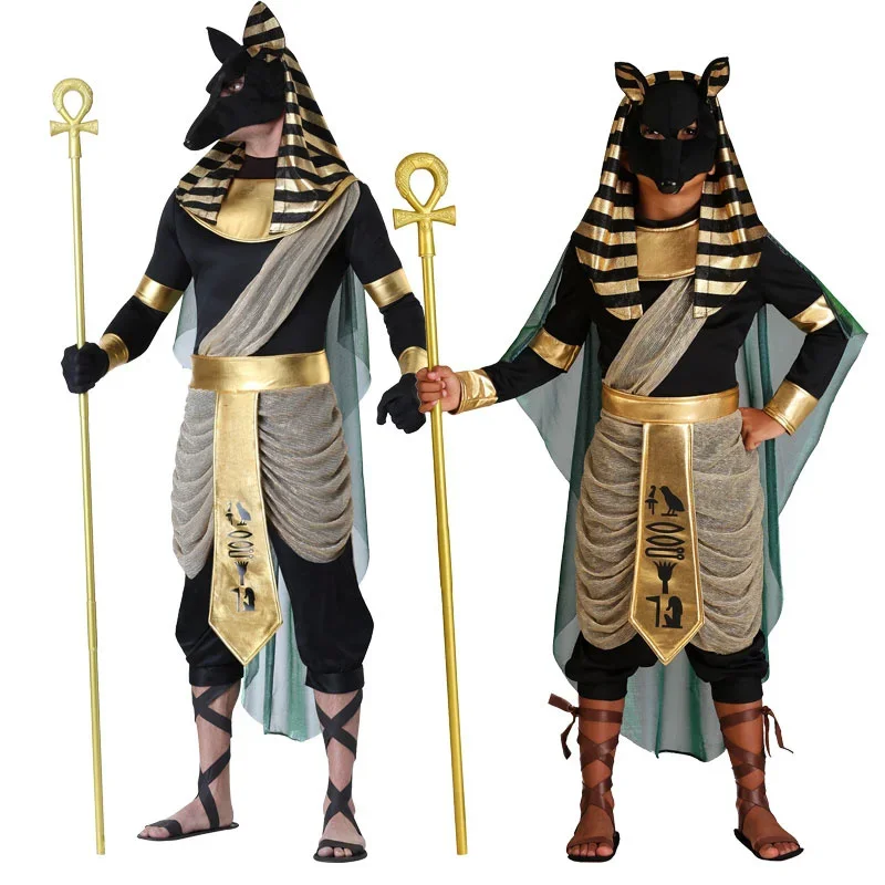 

Ye‘s Halloween Anubis Cosplay Kid Adult Ancient Egypt The guardian of death's tomb Anubis cosplay Costume Stage Performance