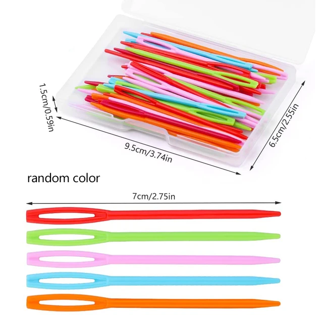 10Pcs Multicolor plastic sewing needles DIY craft accessories knit sewing  needle Welcome