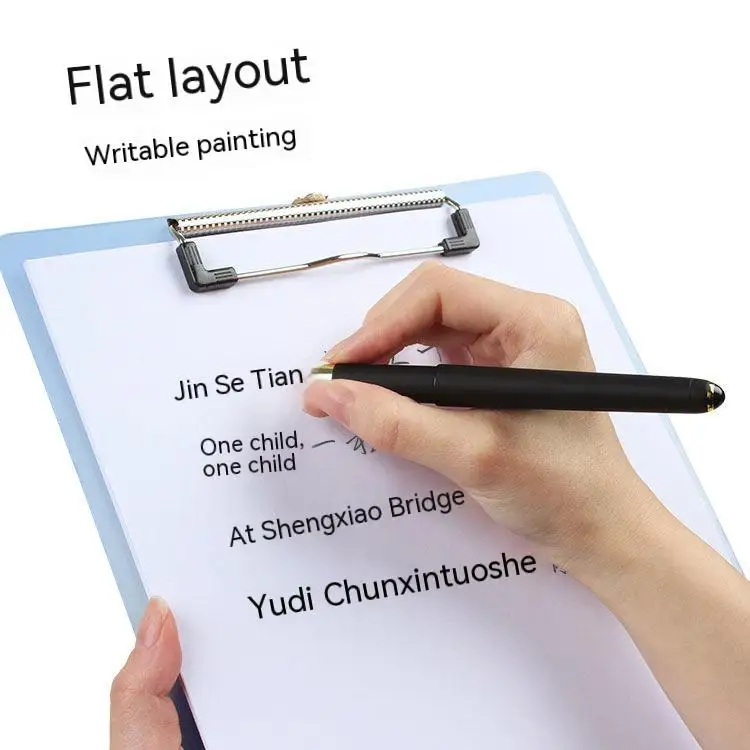 Transparent Clipboard A4 A5 Hook Plastic File Folders Document Holders Writing Board Clip