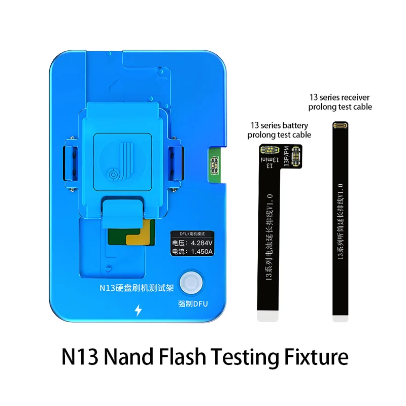 

JCID JC N13 N12 Hard Disk Nand Flash Testing Fixture Programmer for Phone 12-13 Series Motherboard Repair One Key Into DFU