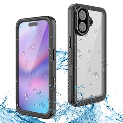 Shellbox Enhanced Waterproof Phone Case with Full Coverage and IP68 Certification - iPhone 16 (Black)