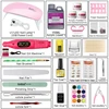 Limegirl Professional Nail Crystal Powder Kit with Nail Light Nail Shape 3D Nail Tip Sculpting Extensions DIY Nail Art Kit 2