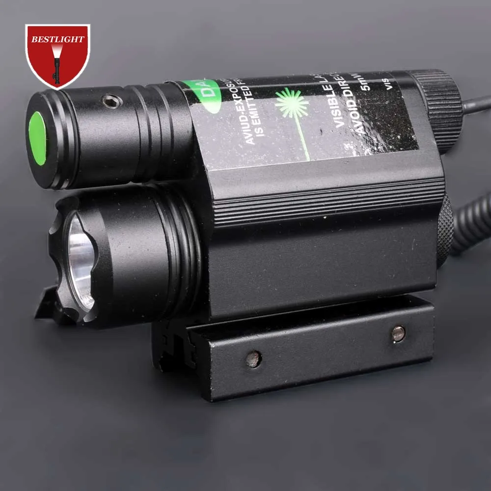 Tactical led lanterna verde/vermelho laser vista para 20mm ferroviário