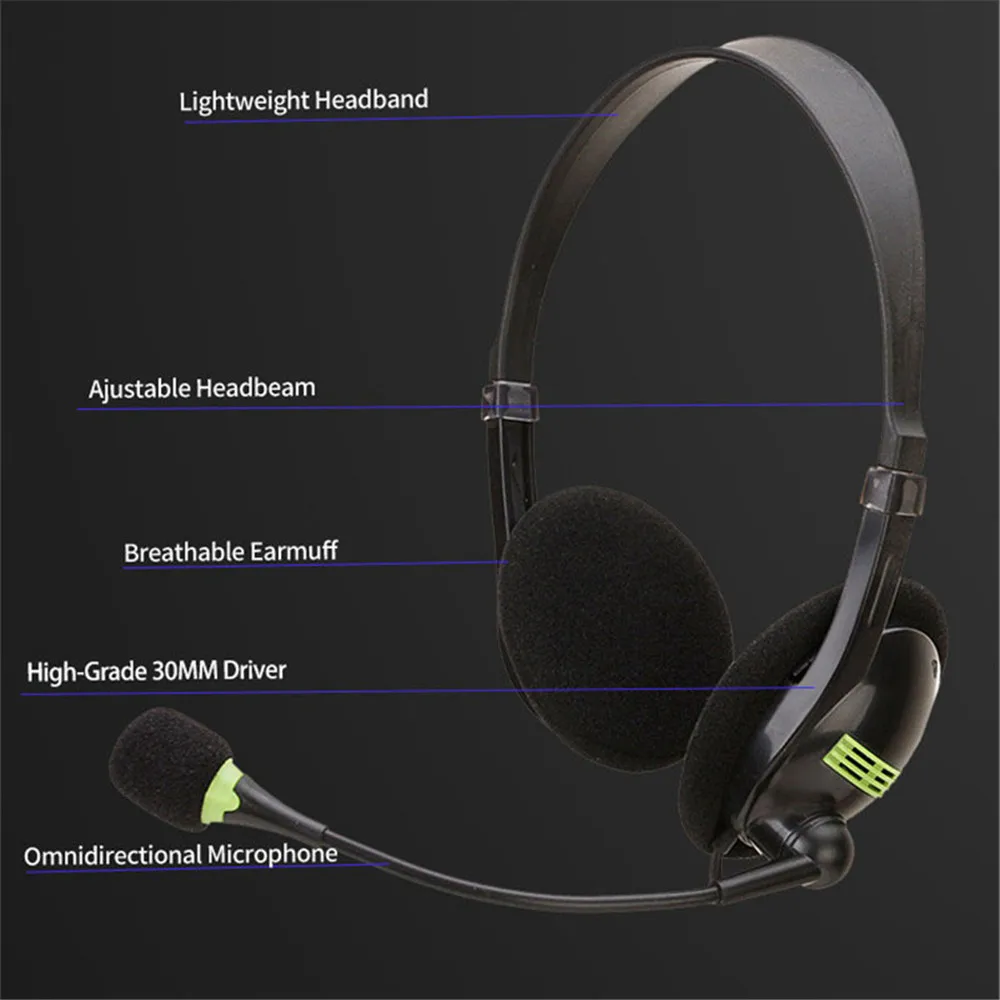 USB Headphones Bluetooth Physical Noise Reduction Headsets Stereo Sound Earphones for Phone PC Gaming Earpiece on Head Gift - Image 4
