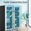 Wine Refrigerator,24 inch Wine Cooler Cooler with Precision Thermostat and Upgraded Compressor Cooling,Beechwood Shelves 4