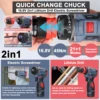 16.8V/21V Cordless 2in1 Electric Screwdriver Drill Brushless Motor 45/55Nm Rechargeable Multifunction Screw Driver Impact Drill 3