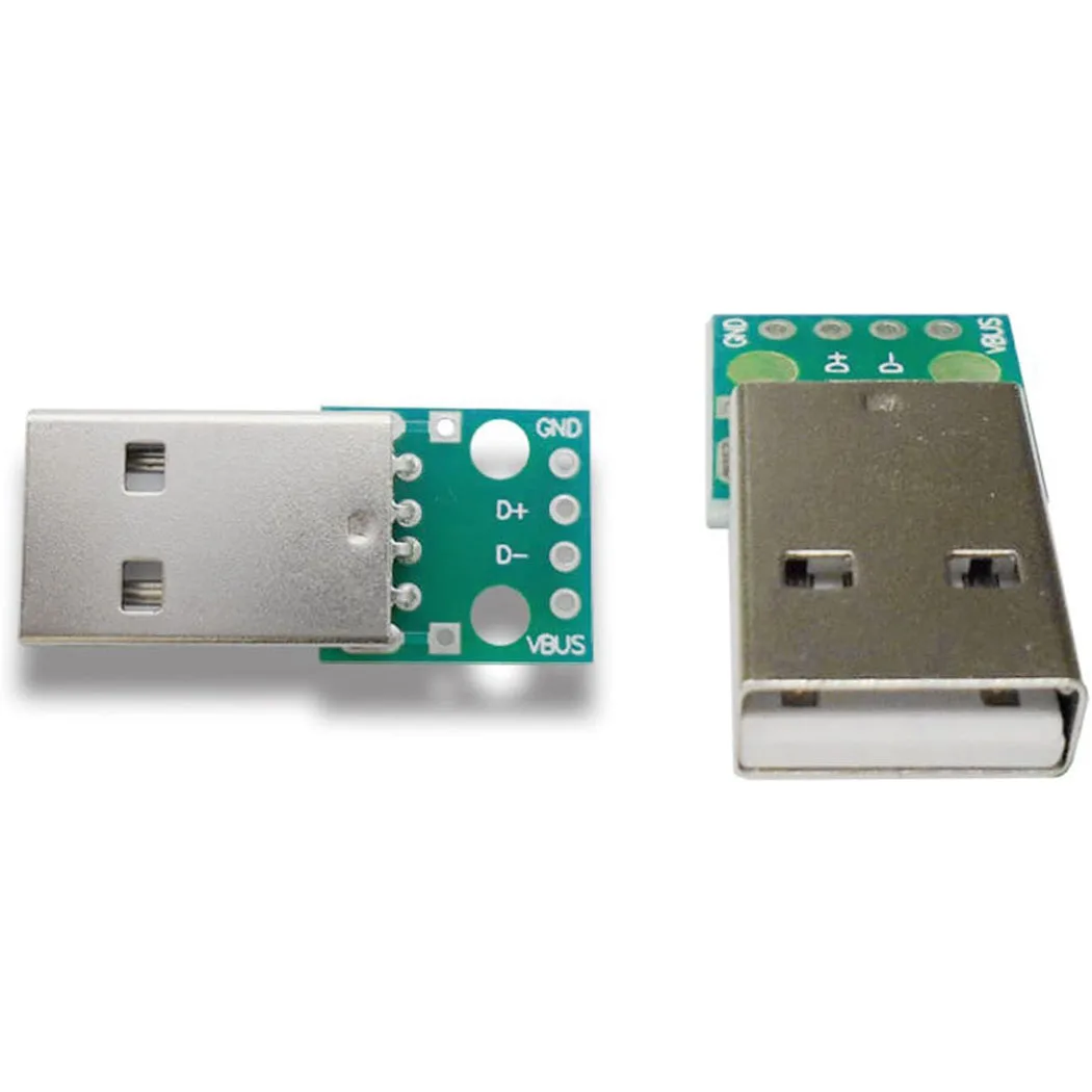 10/20개 USB-A 남성형-DIP 브레이크아웃 보드 어댑터, 2.54mm PCB 보드 모듈용 4핀