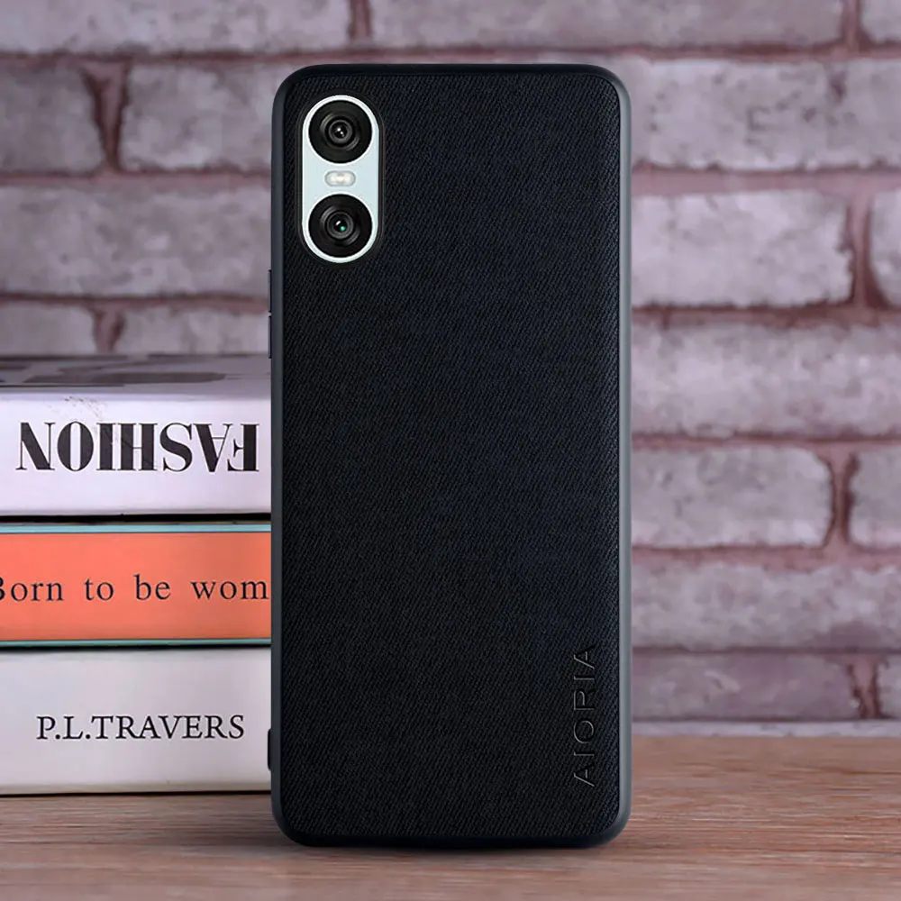Luxurious Leather Textile Phone Case - Premium Soft & Hard Cover for Sony Xperia 1 VI/10 VI