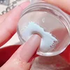 Heallor Transparent Nail Stamper with Scraper 2pcs Jelly Silicone Stamp for French Nails Manicuring Kits Nail Art Stamping Tool 1