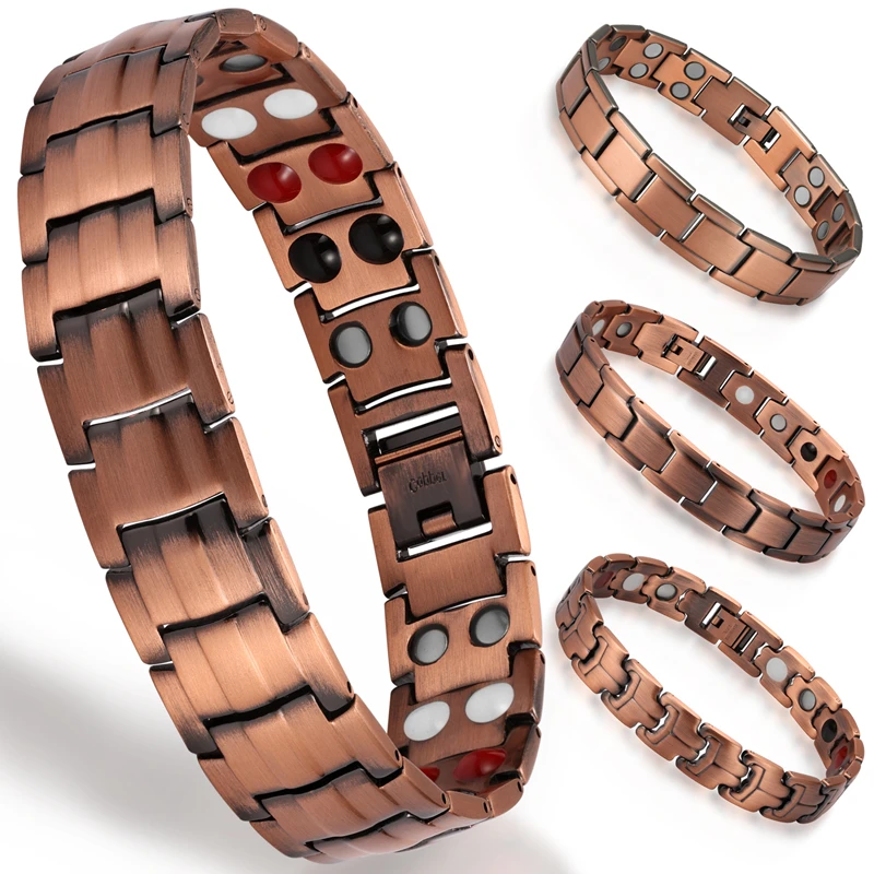 Mens Double Row Energy Therapy Bracelet Sport Vintage