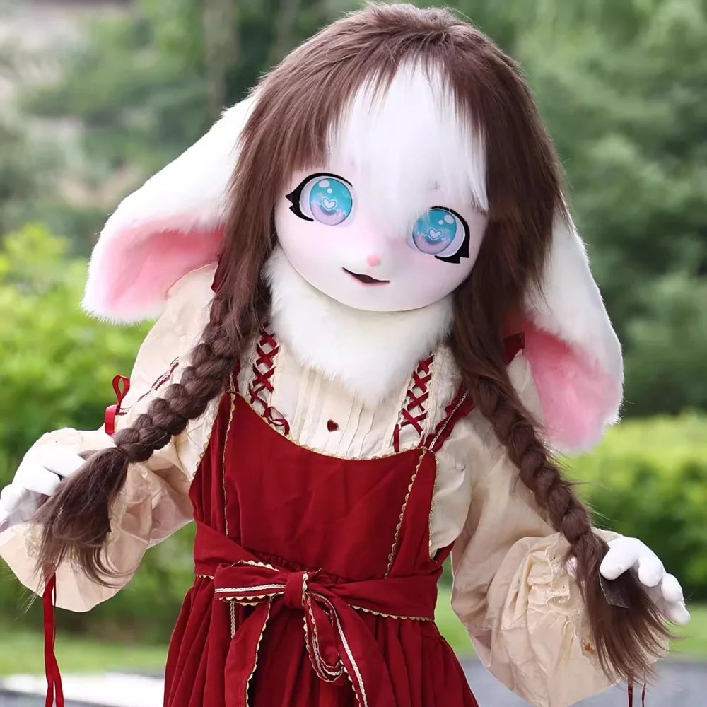 Kig Fursuit Kigurumi Headset Furry Cosplay Costume Animal Loop Ear Rabbit Furry Mask Head Base Paw Comiket Cosplay Costume cosplay costumes