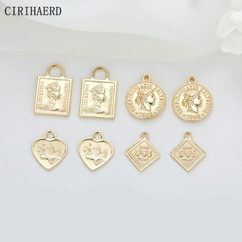 14k Gold Gold Plated Number Charms 14k Gold Religious Charms