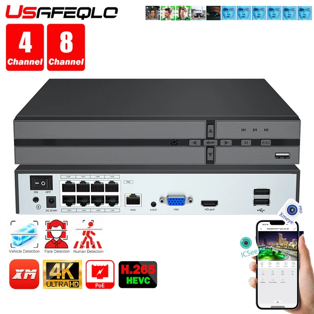 Network Video Recorder Surveillance For HD 8MP 5MP IP Camera
